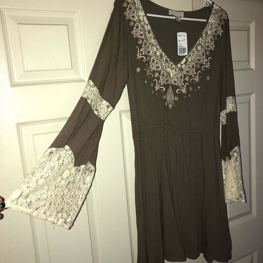 Lace Bell Sleeve Dress NWT